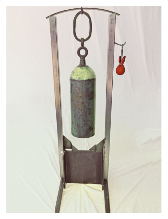 Guillotine Bell - 66 1/2in H x 23 1/2in W x 32in D- 